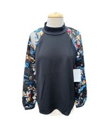 Calligraphie  Embroidered Floral Sheer Long Sleeved Top Size Large NWT - $33.85 CAD