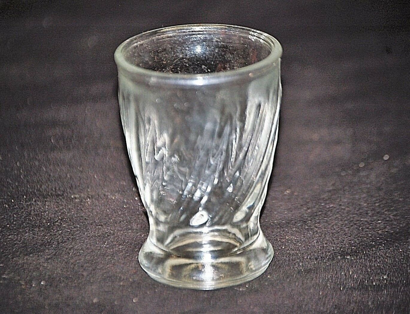 Old Vintage Swanky Swig Flared Footed Clear Juice Glass w Swirl Sides MCM - $9.89