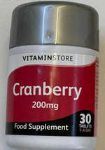 Cranberry 200mg Food supplement 30 tablets cranberry extract, providing ... - $8.00