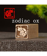 Solid Brass Zodiac Ox Seal Hand Polished Finished Stamp Metal Chop 2x2cm... - $30.00