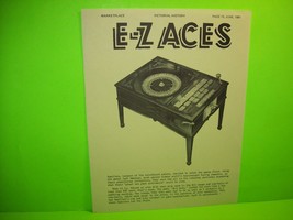 Arcade Game AD E-Z Aces Hamilton Manufacturing Co. Marketplace Magazine 1981 - £18.95 GBP