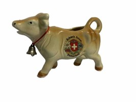Vintage Porcelain~ Cow Milk Pitcher Creamer Suisse Switzerland Symbol - £13.57 GBP