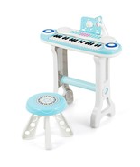 37-Key Kids Piano Keyboard Play Set Electronic Organ Light with Micropho... - £64.92 GBP