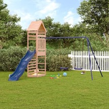  Outdoor Playset Brown, Blue Solid Douglas Fir wood, Polypropylene - $695.49