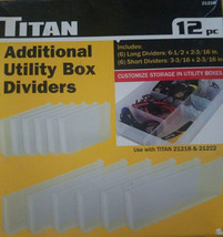 New!! Titan Utility Box Dividers, 12 Pieces Use With 21218 21222 - $18.56