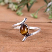 925 Sterling Silver Tiger Eye Gemstone Handmade Ring Jewelry - $11.50