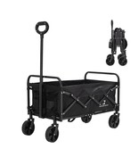 KACHUAN BEAR Collapsible Folding Wagon Cart All Terrain Wheels Garden Po... - $36.99