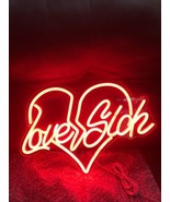 Heart &quot;&quot; Neon Sign for Wall Decor Dimmable Heart Led Lights Signs Red Lo... - $17.81