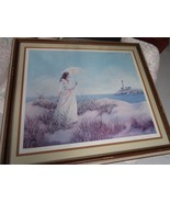 LORRAINE TRESTER ROMANTIC SCENE SEA SIDE NUMBERED LITHOGRAPH - £106.44 GBP