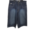 Southpole Men&#39;s Premium Core Vintage Jeans Shorts Dark Blue Size 34 Rare... - $64.12