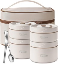 QQKO Portable Insulated Food Lunch Container Set with Thermal Lunch Box, 3 - €46,62 EUR