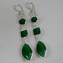 Sterling Silver Handmade Green Onyx Stone Fantastic Lovely Earring  Women Gift - £20.39 GBP
