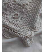 Crochet Lace Pillow Sham 100% Cotton Ivory Beige British Colonial - $23.31 CAD