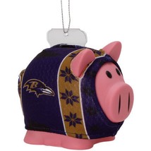 NFL Baltimore Ravens Football Team PIG Ornament Piggy Bank - £18.38 GBP