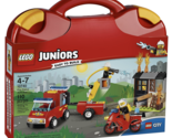 LEGO City Juniors Fire Patrol Suitcase Building Toy 110 Pieces Retired E... - $79.99