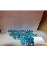 Glass Cat&#39;s Eye Marbles Blue (1 Shooter &amp; 40 Marbles) - €25,51 EUR