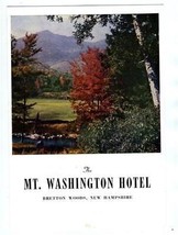 Mount Washington Dinner Menu Bretton Woods New Hampshire 1953  - $37.72