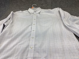 Jos A Bank Dress Shirt Mens 16.5 34 Travelers Window Pane Check Plaid Button Up - £11.09 GBP