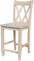 International Concepts 24-Inch Double X Stool, Unfinished - £146.76 GBP