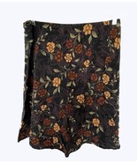 Ladies A-Line Brown Floral Shirt, XL, Kathy Lee Collectn, 33&quot; Waist, 22&quot;... - $17.22