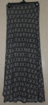 New Womens Lu La Roe Black W/ White Print Pull On Knit Maxi Skirt Size S - £26.12 GBP