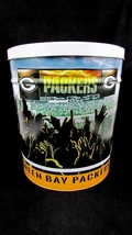  NFL Football Green Bay Packer 11&quot; Popcorn Tin Metal Trash Can by Wincraft - $39.59
