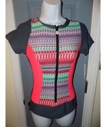 NWT Next Coral Zip One-Piece Short Sleeve Swimsuit Size L Women&#39;s NEW - €72,39 EUR