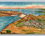 Fort Randall Dam Pickstown South Dakota SD UNP Unused Linen Postcard M5 - £2.37 GBP
