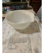 VINTAGE Fire King Milk Glass Batter Mixing Bowl With D Handle &amp; Pouring ... - £18.77 GBP