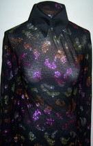 Sample Cut Pink Gold Lavender Triple Mesh Sheer Lycra Stretch Fabric 1 Yd 30 In - £21.89 GBP