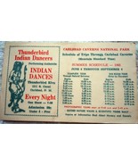 Vintage Thunderbird Indian Dancers Carlsbad Caverns Schedule 1965 - £4.69 GBP