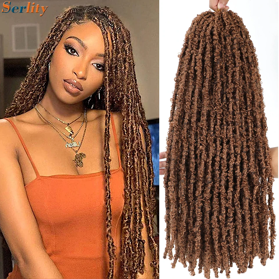 1-9 Packs Ginger Butterfly Locs Crochet Hair 12 14 18 24 Inch Soft Distressed - £11.17 GBP+