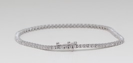 14k White Gold Round Classic Diamond Tennis Bracelet (2 Ct G-h VS Clarity) - £1,840.64 GBP