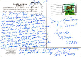 Santa Monica Beach View of the Beach Front California Vintage Postcard - £4.40 GBP