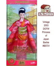 Dolls of the World Princess of Japan Barbie B5731 Mattel 2003 DOTW Japan Barbie - £29.85 GBP