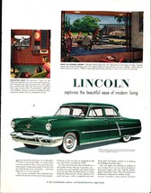 Lincoln Capri Vintage Car 1952 Auto Ad Magazine Print Ford Motor d4 - $23.18