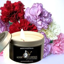 Fresh Carnations Eco Soy Wax Scented Tin Candles, Vegan Friendly, Hand Poured - £11.79 GBP+