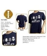 The Beatles T-Shirt By Amaya Blue white Crew Neck Short Sleeves - £17.34 GBP