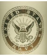 USN US Navy logo &amp; fouled anchors ceramic coffee mug - $15.00