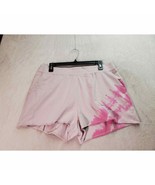 Joy Lab Shorts Womens Size XL Pink Tie Dye Cotton Pockets Casual Elastic... - $17.93