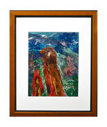 &quot;Red Cloak&quot; By Susan Soffer Cohn Framed Mixed Media Montage on Canvas 18... - $22,890.20 MXN