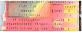 Vintage Billy Squier Concert Ticket November 1 1984 Greensboro North Car... - $24.74