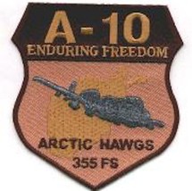 USAF AIR FORCE 35FS/A A-10 OEF ARTIC HAWGS CREST DESERT EMBROIDERED JACK... - $34.99