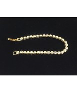 Avon SH Crystal Rhinestone Gold Tone Tennis Bracelet Vintage - $225.80 MXN