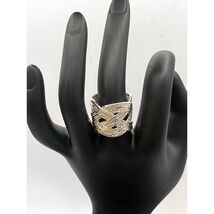 Vintage 925 Sterling Silver Weave Size 7.75 Ring - $39.60