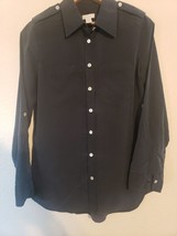Chico&#39;s Black Modal Blend. pearl Button Front Long Sleeve Shirt Women&#39;s Size 0 - £7.89 GBP