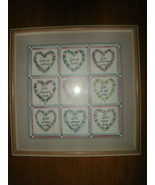 Home Interiors Charles Humphrey &quot;Love is&quot; framed print, floral hearts li... - £15.13 GBP