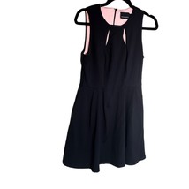 CYNTHIA ROWLEY Womens Size Small Black Pink Fit &amp; Flare Career Dress Sleeveless - £9.08 GBP