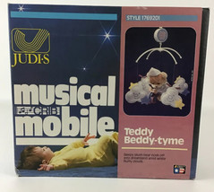Musical Crib Mobile Teddy Beddy-tyme Sleepy Plush Bear Clouds Baby Sleep... - $49.45