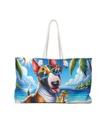 Personalised/Non-Personalised Weekender Bag, Summer Beach Dog, Bull Terr... - £38.99 GBP